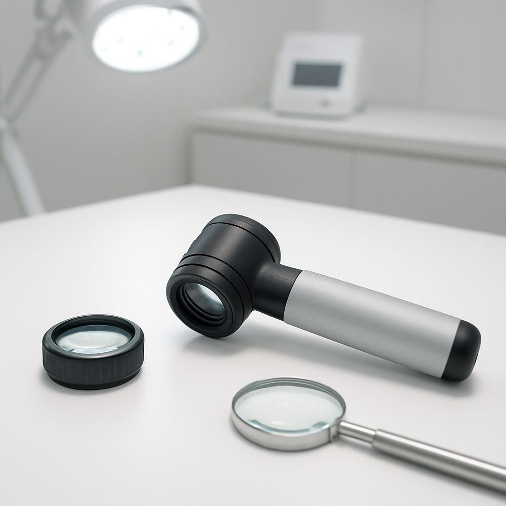 Dermatoscope and skin examination equipment for skin cancer screening